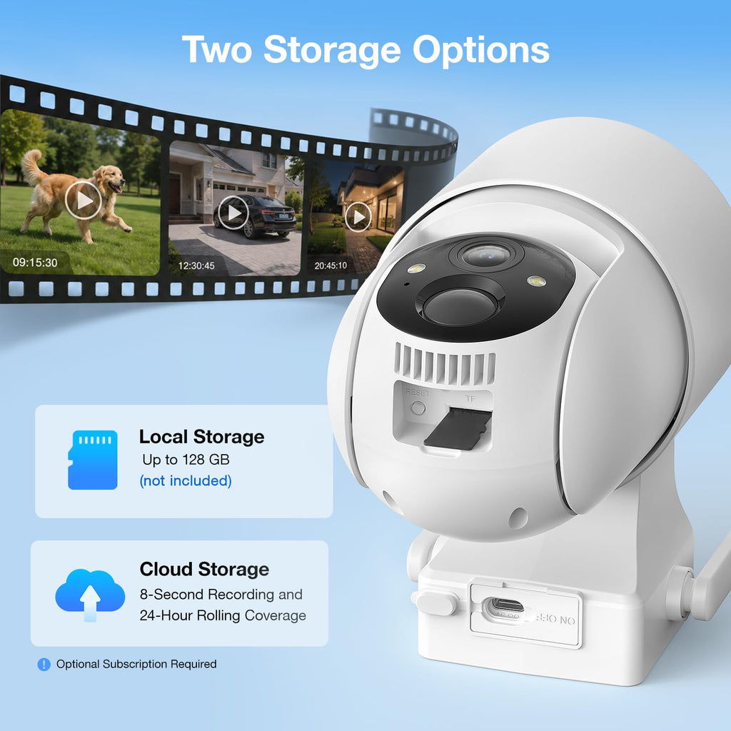 Tical Solar Security Cameras Wireless Outdoor 4 Pack, 24/7 Recording, 4MP