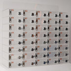 Cell Phone Locker 100 Slots, Wall-Mounted Cell Phone Lock Box with Keys, Acrylic Cell Phone Storage Locker for Employees Office Classroom Gym, Clear Cell Phone Locker Cabinet for Storage (40 Slots)