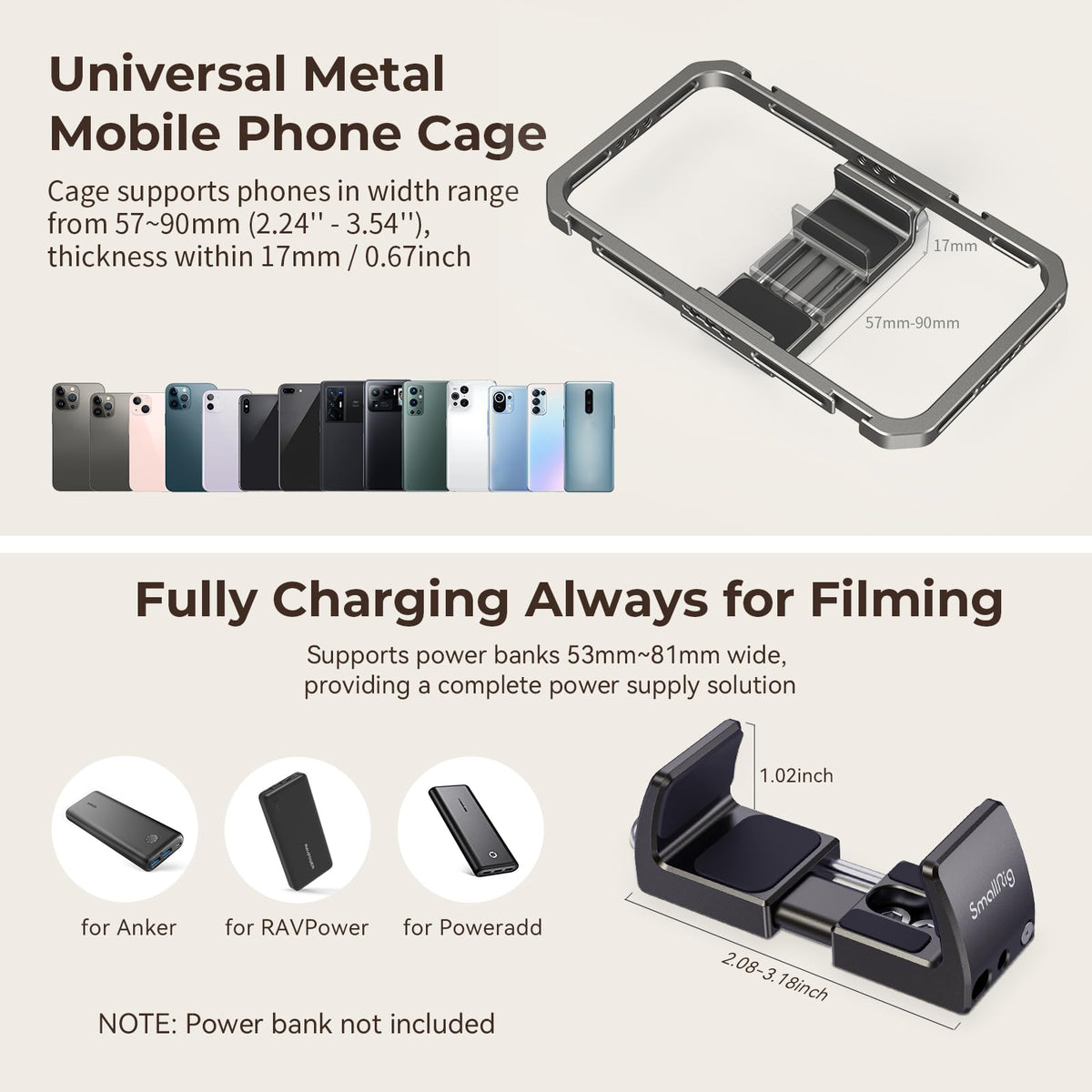 SmallRig Universal Phone Video Rig Kit for iPhone for Huawei -3384D