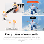 Insta360 Flow 2 Pro Grey - Foldable AI Phone Gimbal, Track in 200+ Apps with Apple DockKit, Multi-Person Tracking, 360º Pan Tracking, Built-in Tripod/Selfie Stick, iPhone/Android Portable Stabilizer