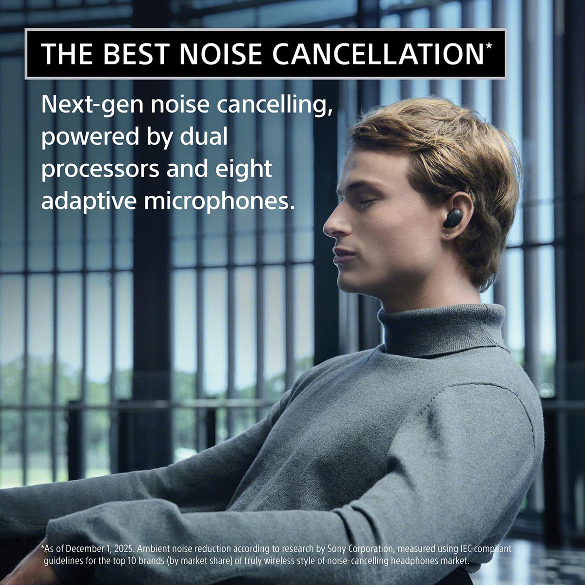 Sony WF-1000XM6 The Best Noise Cancelling Wireless Earbuds, Black