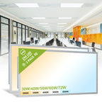 YXL 6 Pack 1x4 LED Flat Panel Light Office Light, 5200LM, 5CCT LED Drop Ceiling Light Fixture, 40W/35W/30W/25W/20W Selectable,6500K/5000K/4000K/3500K/3000K,Dimmable 0-10V,ETL