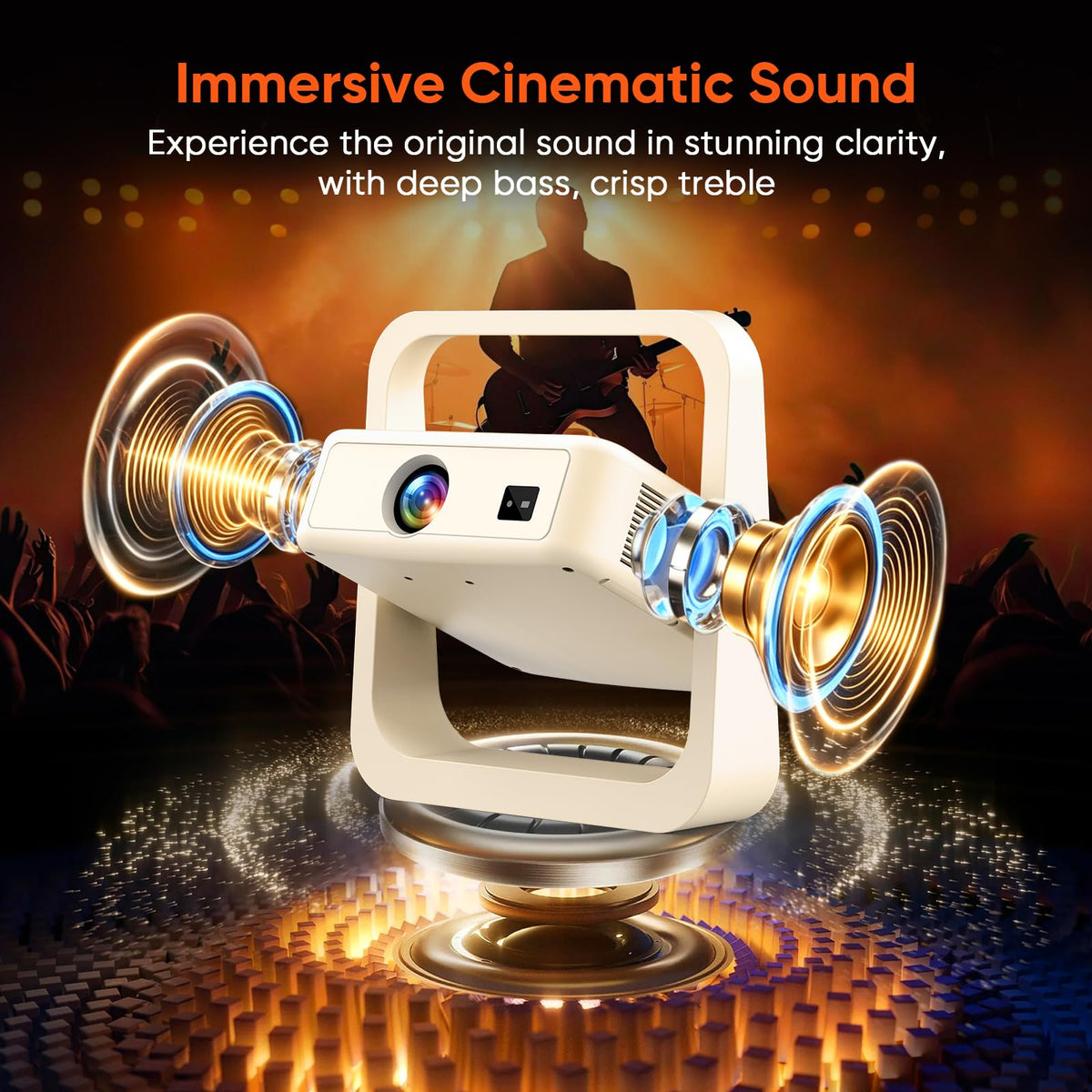 Official Google TV Smart Projector with Stand, Movie Projector