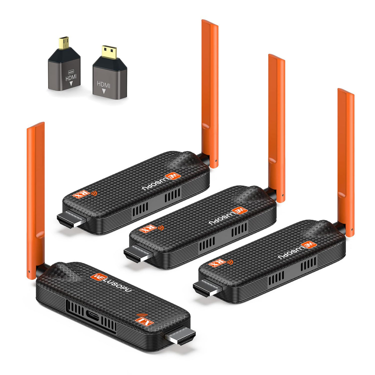 Wireless HDMI 3 Receivers and Transmitter, Up to 6 Receivers, 5.8G