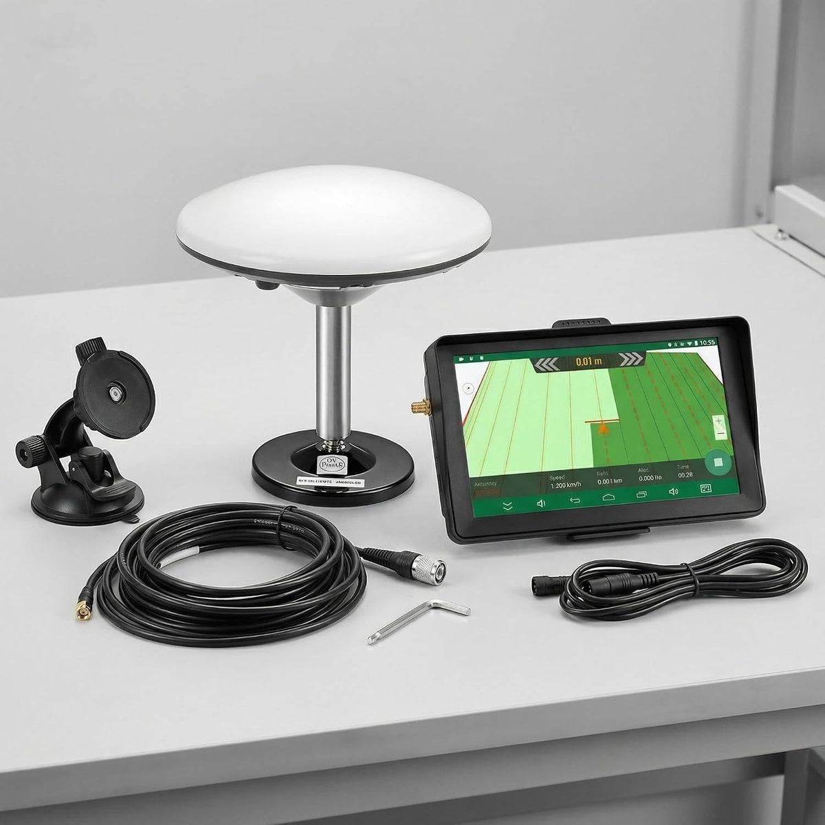 GPS Guidance System for Farm Tractors,Touchscreen Rtk Gnss with Ab Line Navigation,Fits All Tractor Models.Straight AB Line Navigation for Precision Farming