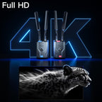 4K Wireless HDMI Transmitter and Receiver, 500FT/60MS Low Latency HD Extender Kit with HDMI Loop Out, 2.4/5GHz Dual-Band Full HD for Video Tx&Rx Camera/Laptop/Monitor/TV/Projector/Netflix