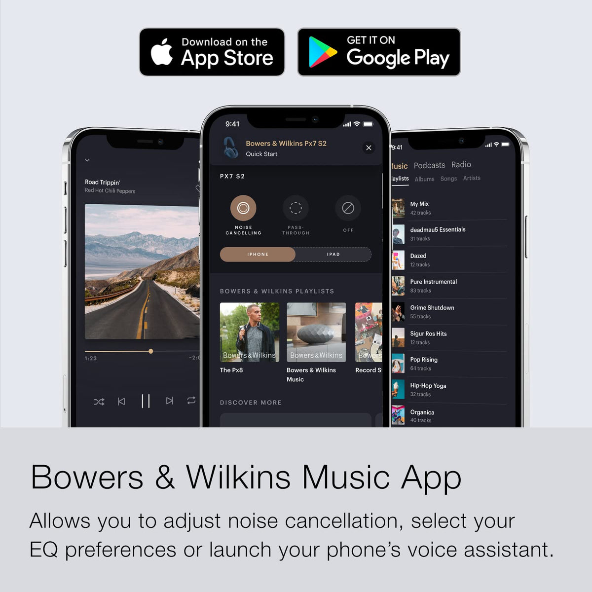 Bowers & Wilkins Px7 S2 Over-Ear Headphones, Black