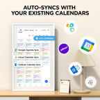 21.5 Inch Smart Digital Calendar, Wall Electronic Calendar, 1920 * 1080 IPS Full HD Touch Screen Display for Family Meal Planner Support - Seamless Scheduling, Gifts for Women, Mom