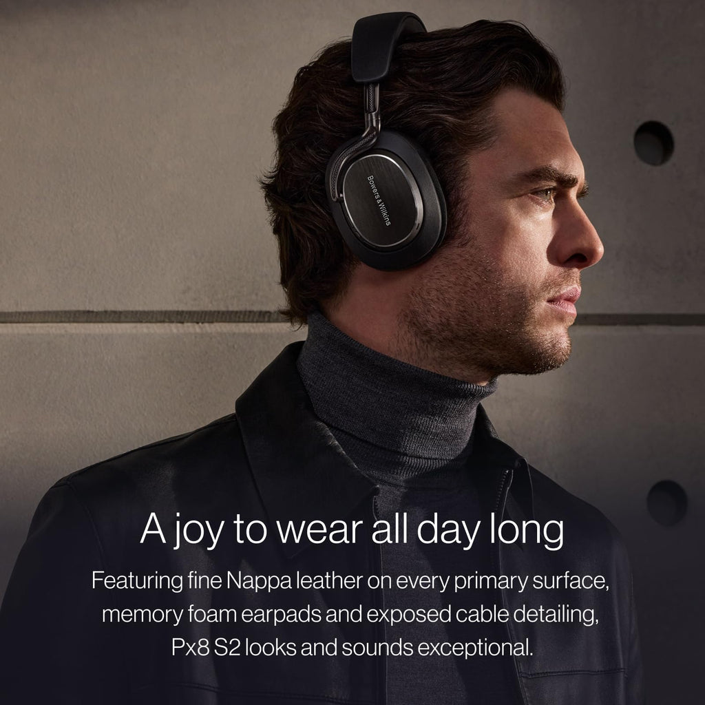 Bowers & Wilkins Px8 S2 Wireless Over-Ear Headphones, Warm Stone