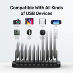 Unitek 5PCS 10 USB Charging Station Multiple Devices for iPad Tablet iPhone