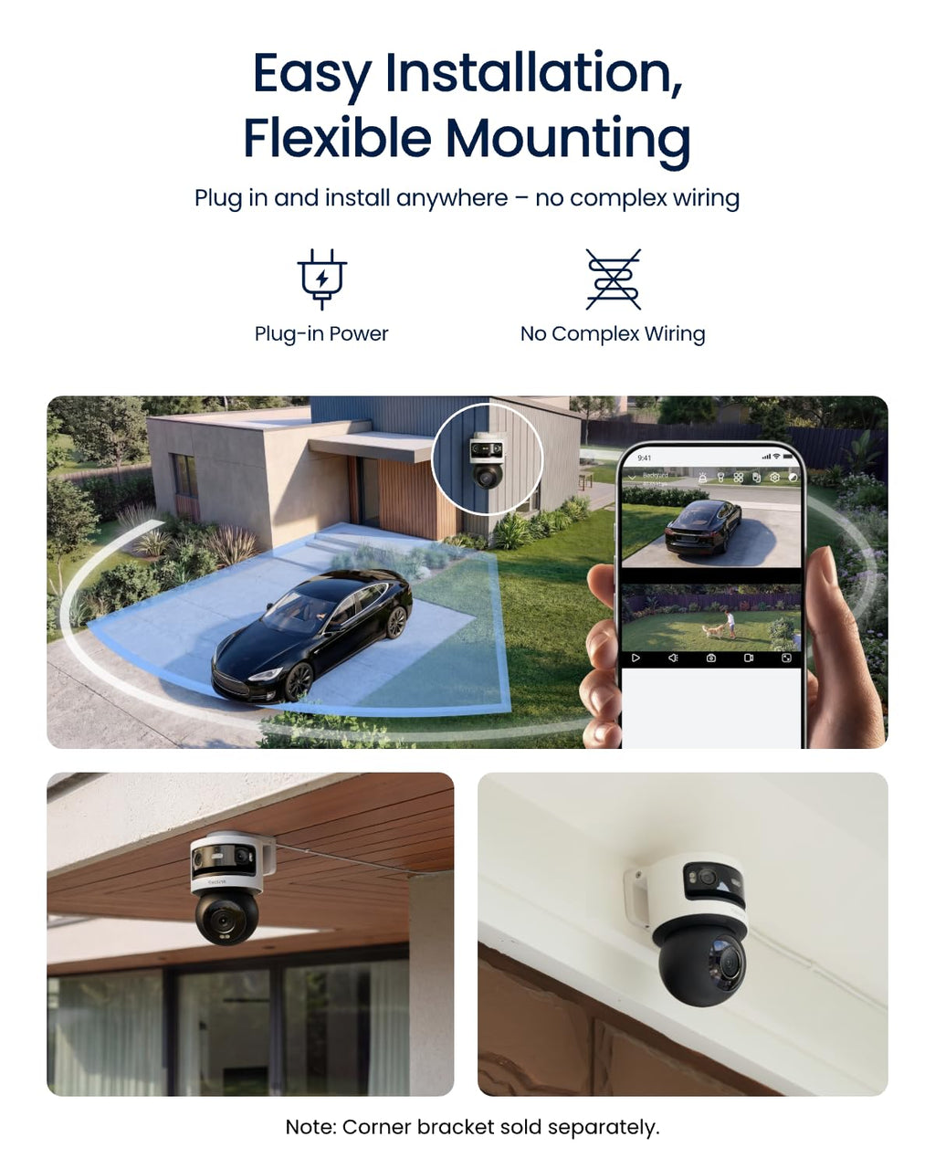 REOLINK Total 18MP Triple-Lens Outdoor Security Camera, OMVI 3i WiFi