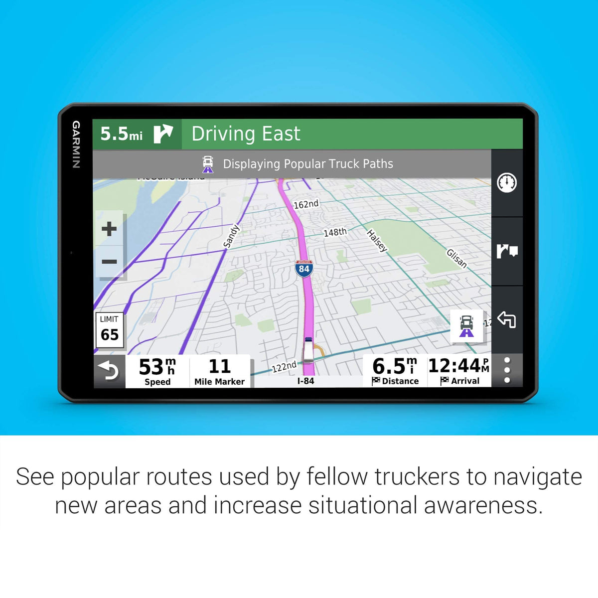 Garmin dēzl OTR1000, 10-inch GPS Truck Navigator, Easy-to-read Touchscreen Display, Custom Truck Routing and Load-to-dock Guidance (Renewed)