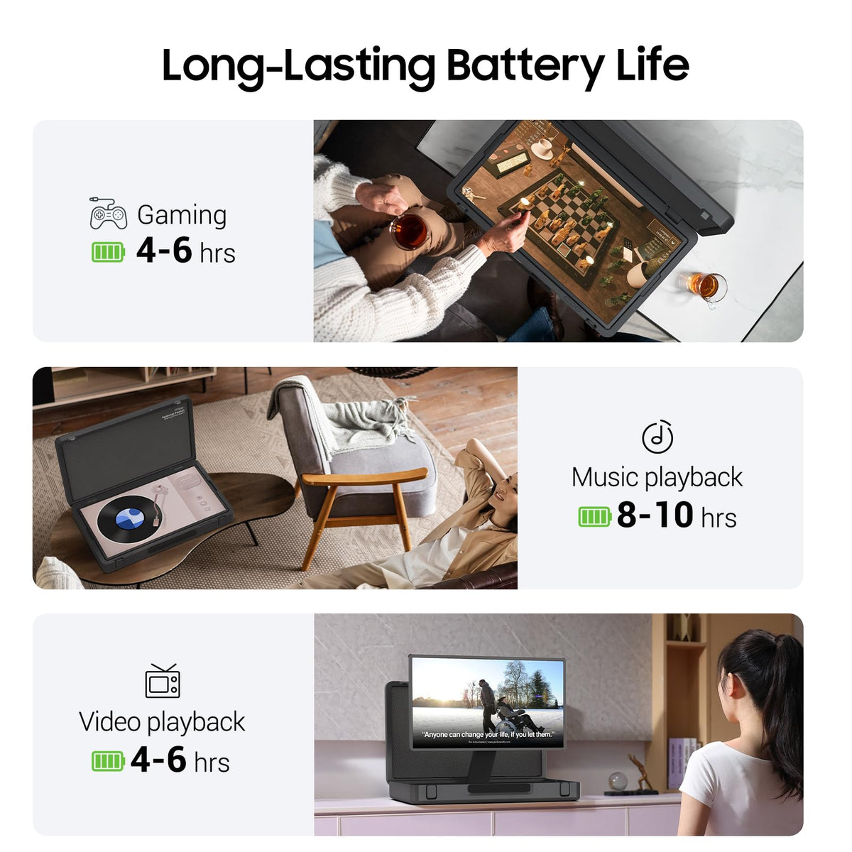 apolosign packgo 27-Inch Portable Entertainment System, Compact Suitcase Design Smart TV, Android OS, Bluetooth 3D Speakers, Built-in Battery 6H, Briefcase Screen Perfect for Travel & Parties (Gray)