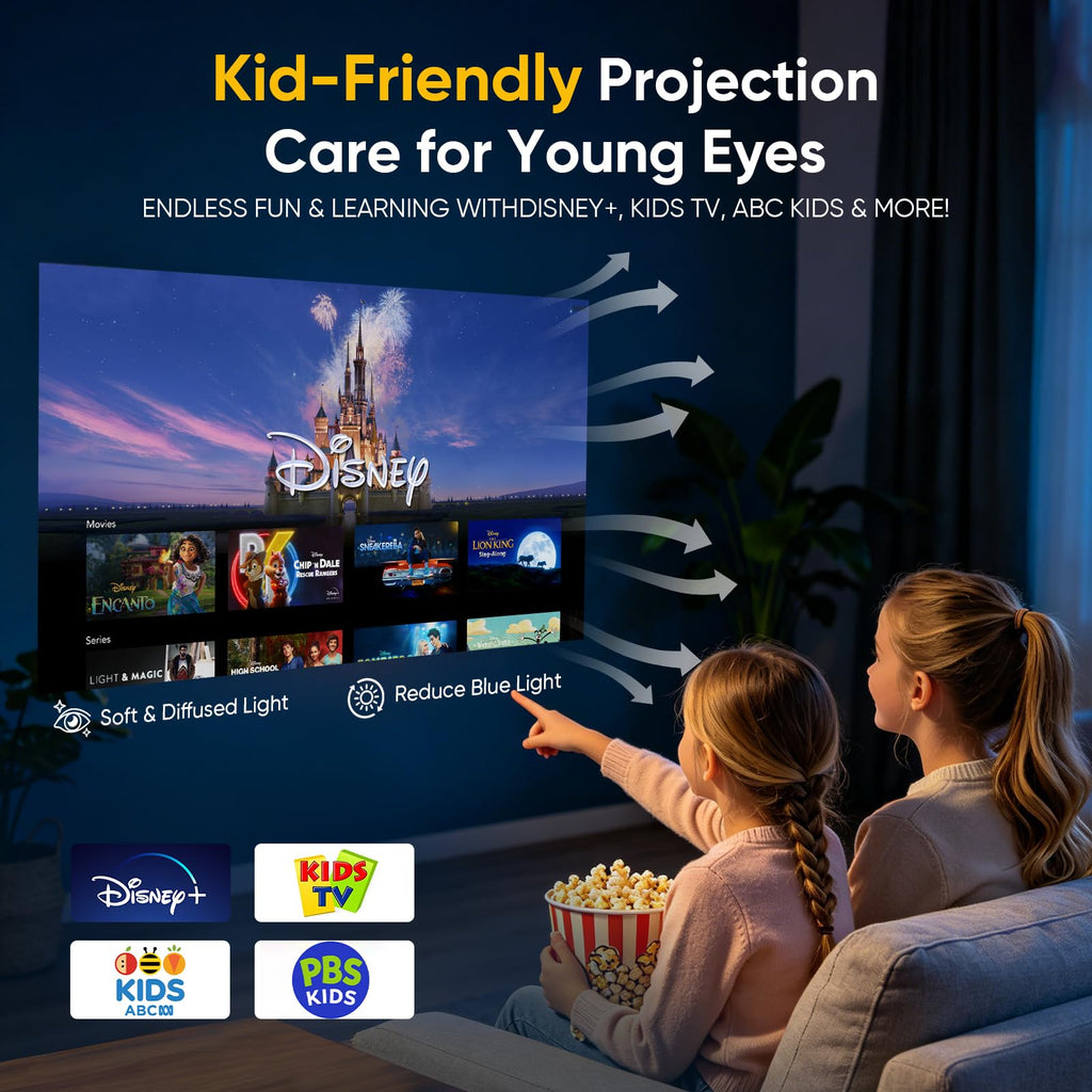 TMY Smart Projector with Google TV Built-in, Native 1080P 4K Home Theater