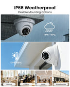 ZOSI 3K Lite Security Camera System with 1TB Hard Drive,AI Human/Vehicle Detection,Night Vision,H.265+ 8Channel HD TVI DVR Recorder,4pcs 1080P HD 1920TVL Indoor Outdoor Surveillance CCTV Dome Cameras