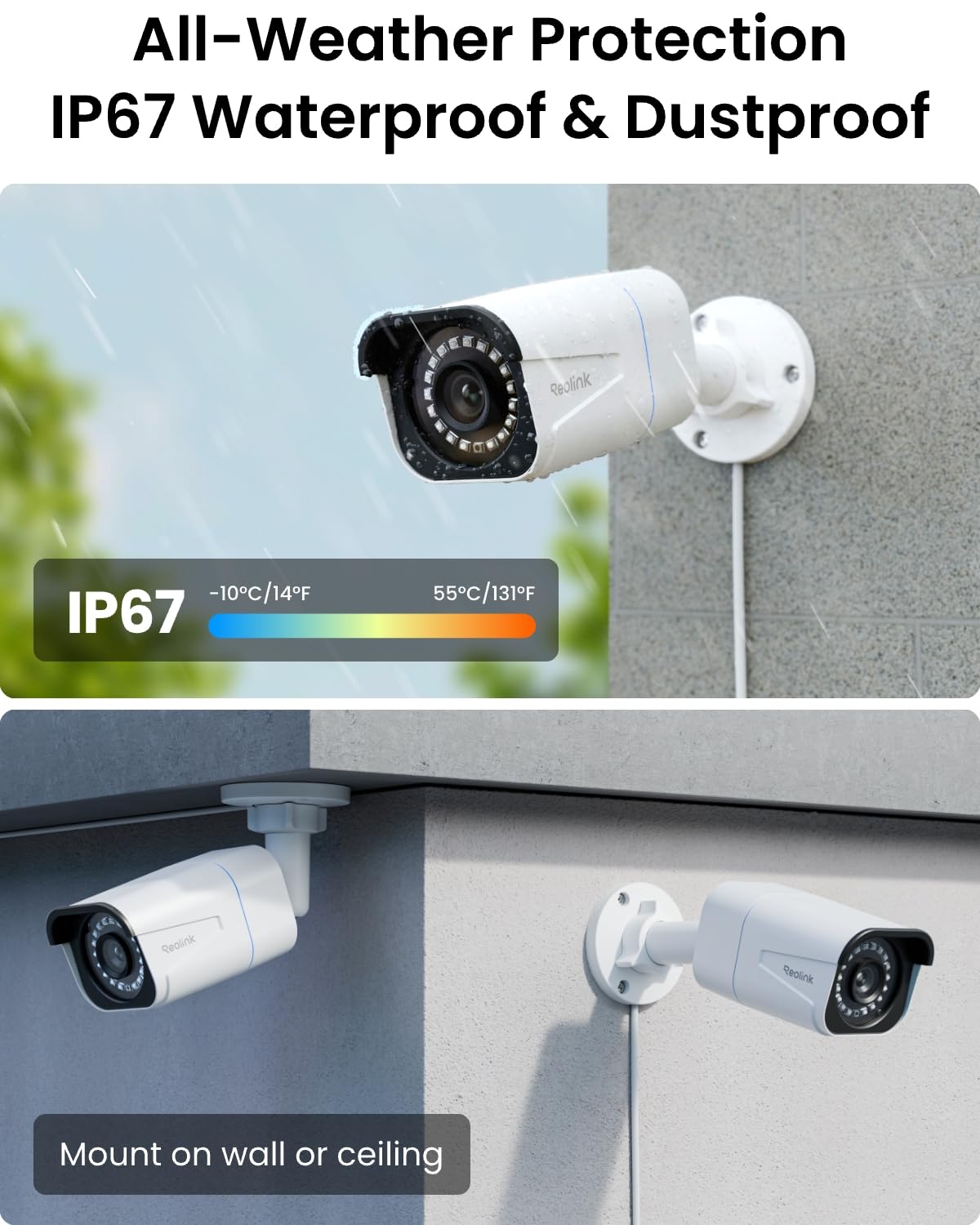 REOLINK 16CH 4K Security Bullet Camera System with 4TB HDD RLK16-800B8