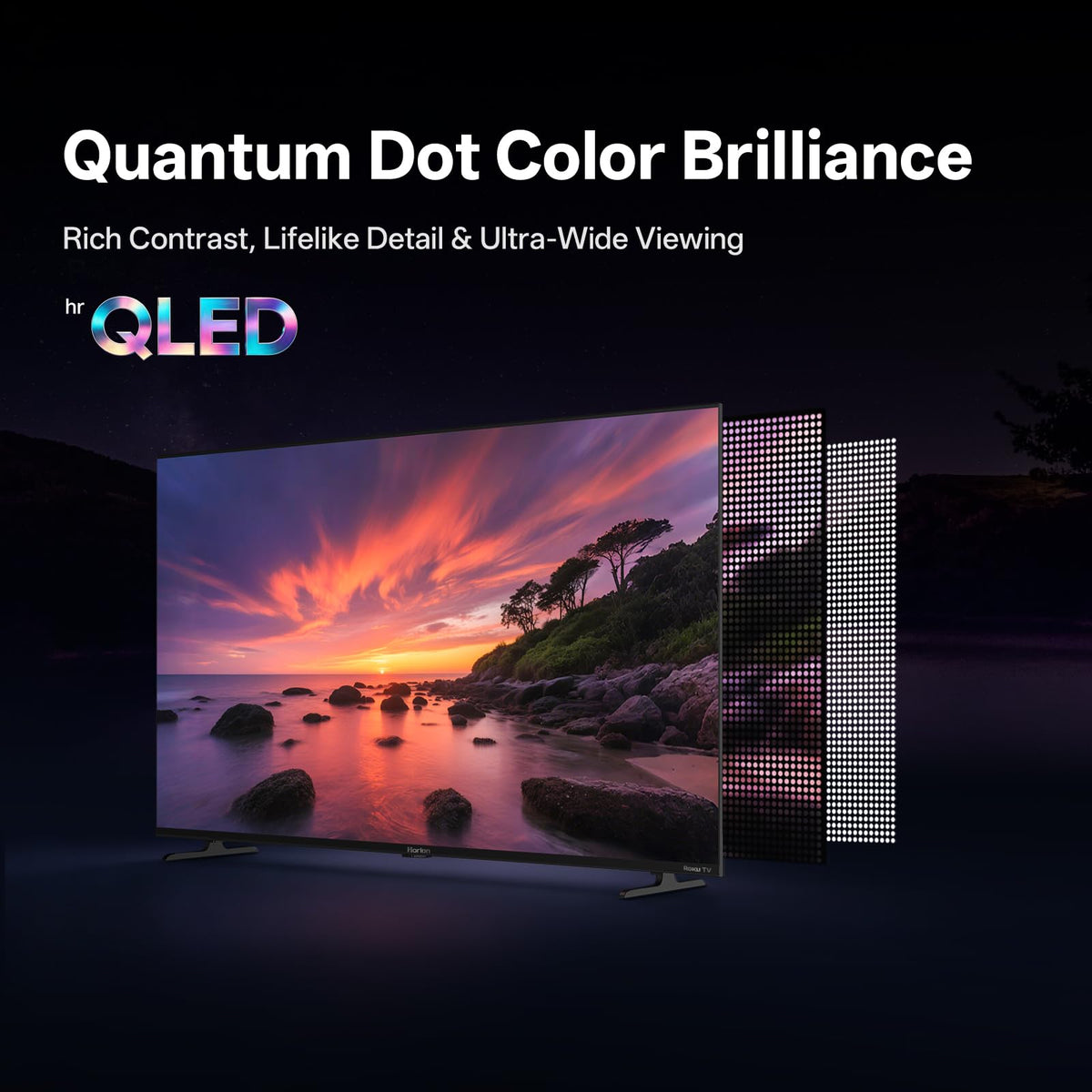 HORION Roku TV 40" QLED Smart FHD Television with Quantum Dot Color