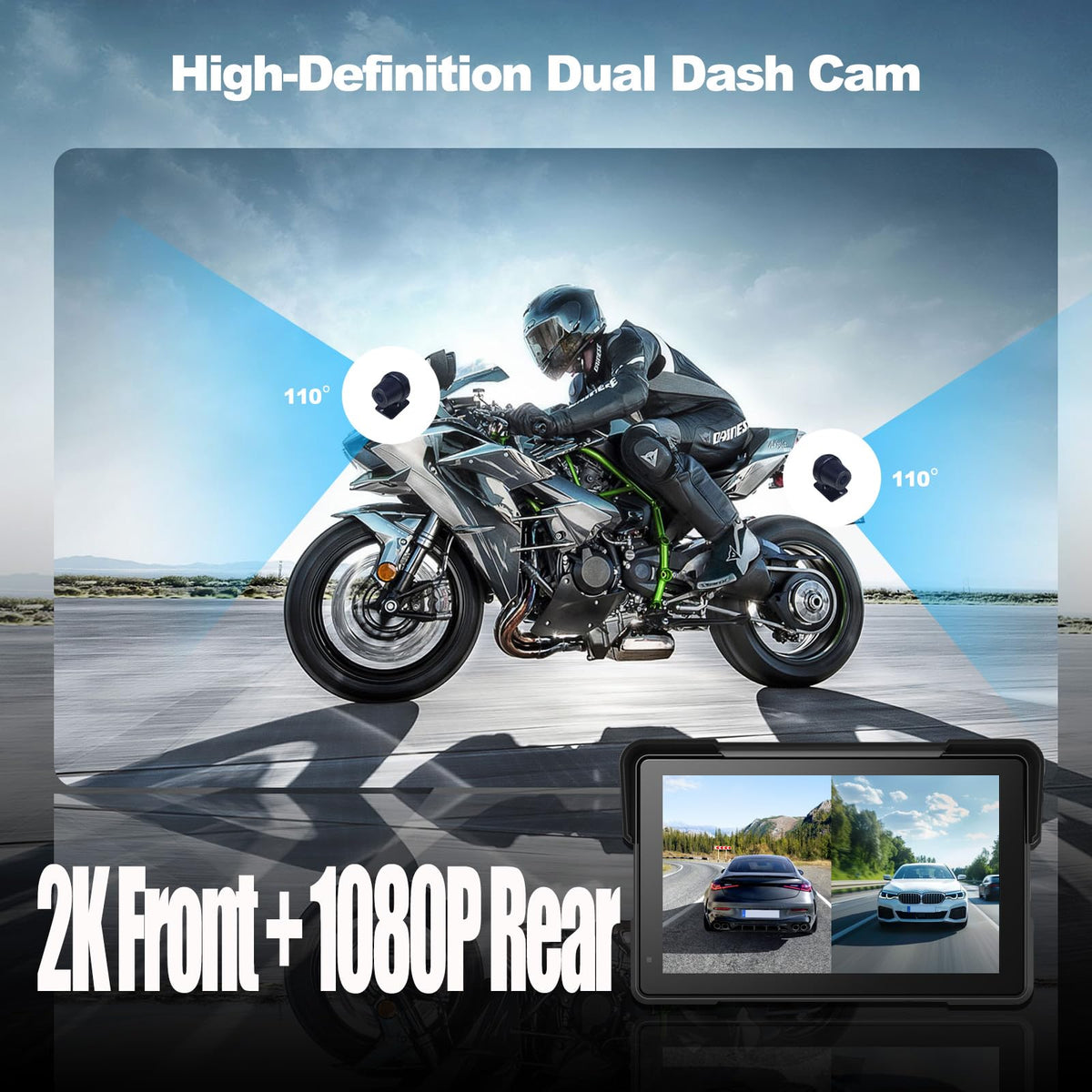 7" Waterproof Motorcycle GPS Navigation, CarPlay & Android Auto