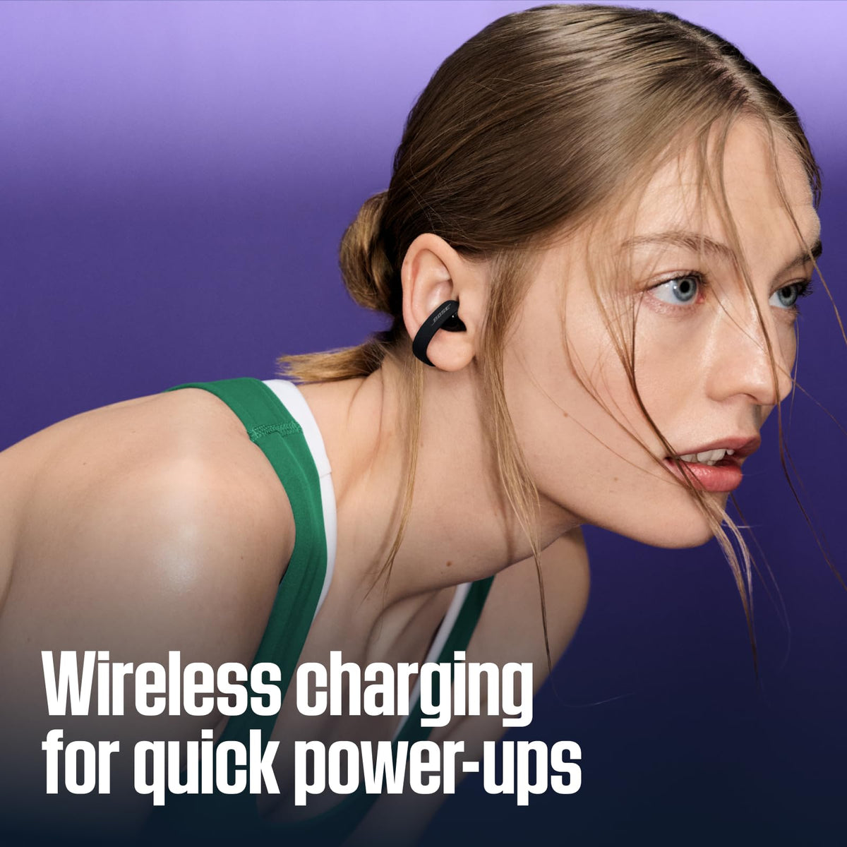 Bose Sport Open Earbuds - Wireless Earbuds, Clip-On, USB-C Charging, Up to 22 Hrs of Audio, Sweat Resistant, IP54 Rating, Ideal for Workouts, Microphones for Clear Calls, Eucalyptus Green