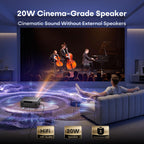 Google TV Smart Outdoor Projector, 4K Projector with WiFi and Bluetooth