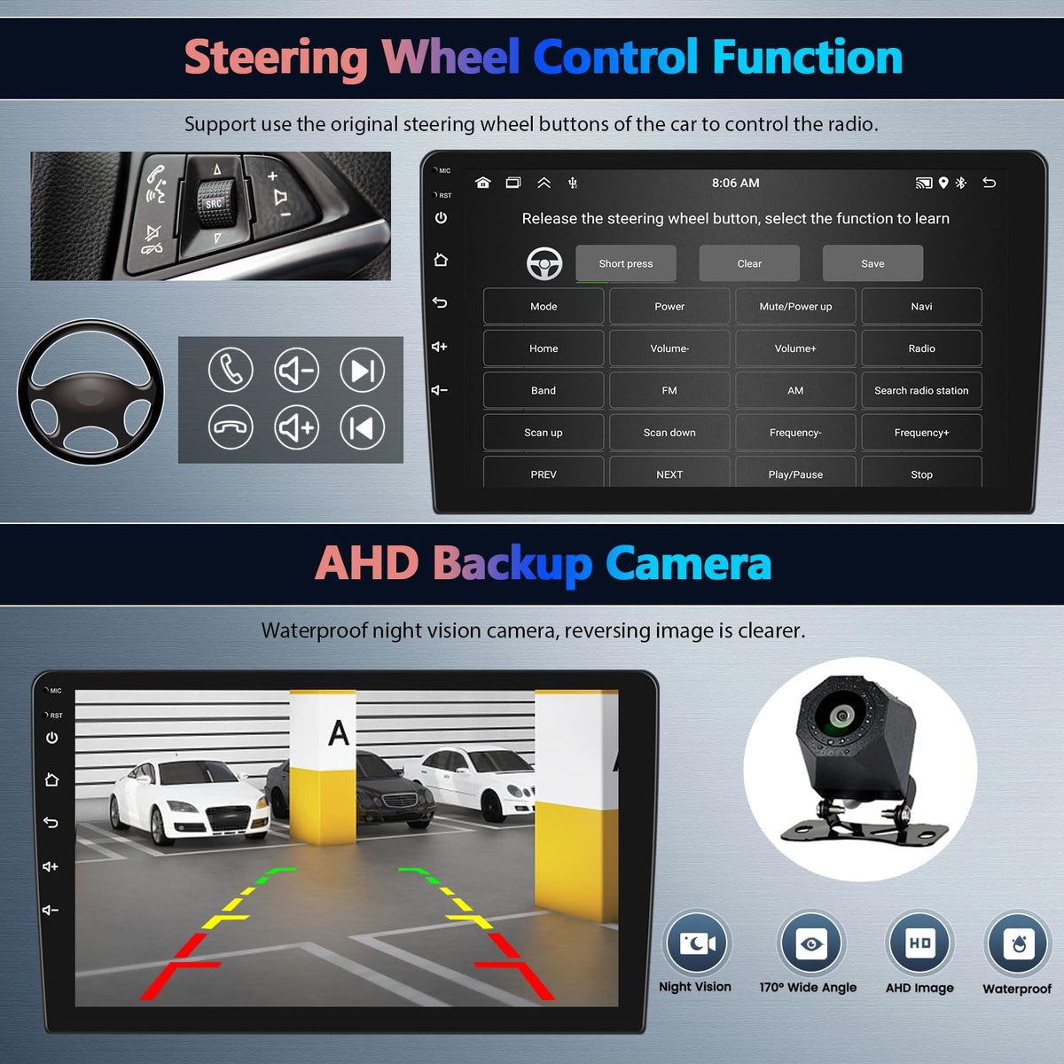 SIXTOP 4G+64G Android Car Stereo Radio for Jeep Cherokee Sport 2014-2018 Wireless CarPlay Android Auto Bluetooth 5.0 GPS Navigation 10.1 Inch HD Touch Screen FM/RDS WiFi 32EQ SWC AHD Backup Camera