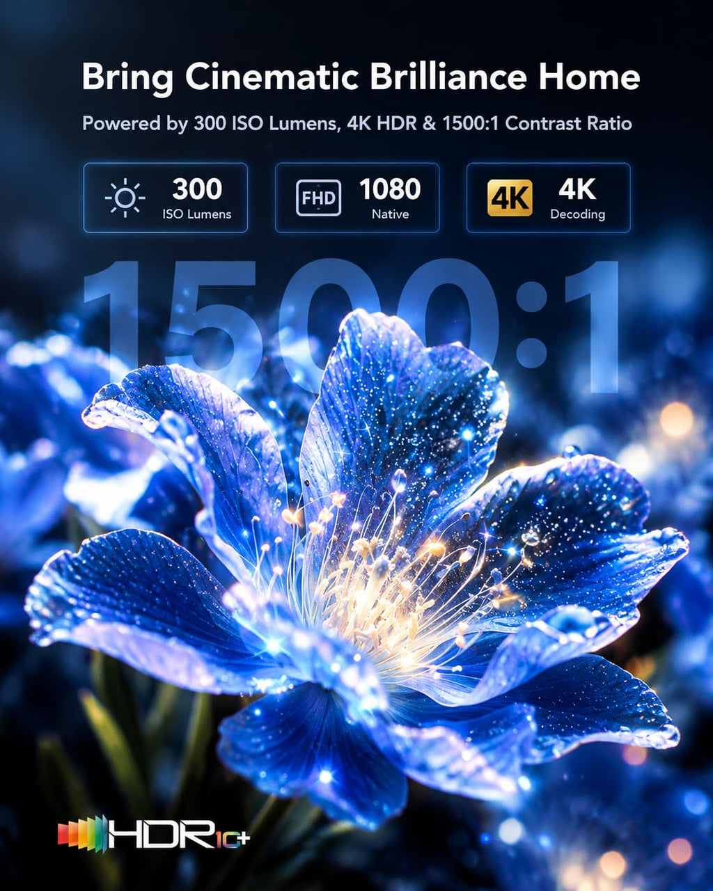Google TV Smart Projector, Licensed Netflix, Native 1080P FHD