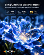 Google TV Smart Projector, Licensed Netflix, Native 1080P FHD