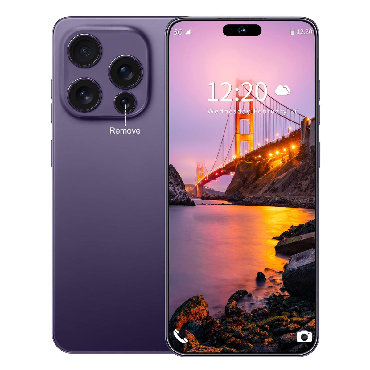 Huness I16 PM 16+1TB Smartphone Unlocked Cell Phone,6.99" HD Screen Unlocked Phones,Battery 7000mAh Android 14,Face ID/Fingerprint Button unlock/Photos/5G/Dual SIM/GPS (Pink)