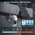 SolarCam 4-Pack, 2K Security Cameras Wireless Outdoor, Solar Powered