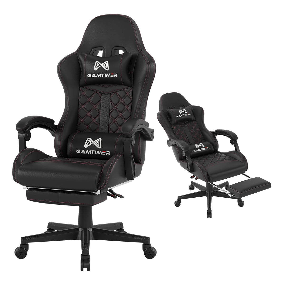 Gaming Chair, 400 lbs Adult Chair, High Back Computer Chair with Footrest and Linked Armrests, Office Video Game Chair with Lumbar Support(Green)
