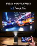 TCL C1 Smart Google TV Projector, WiFi and Bluetooth, 285° Rotating Gimbal