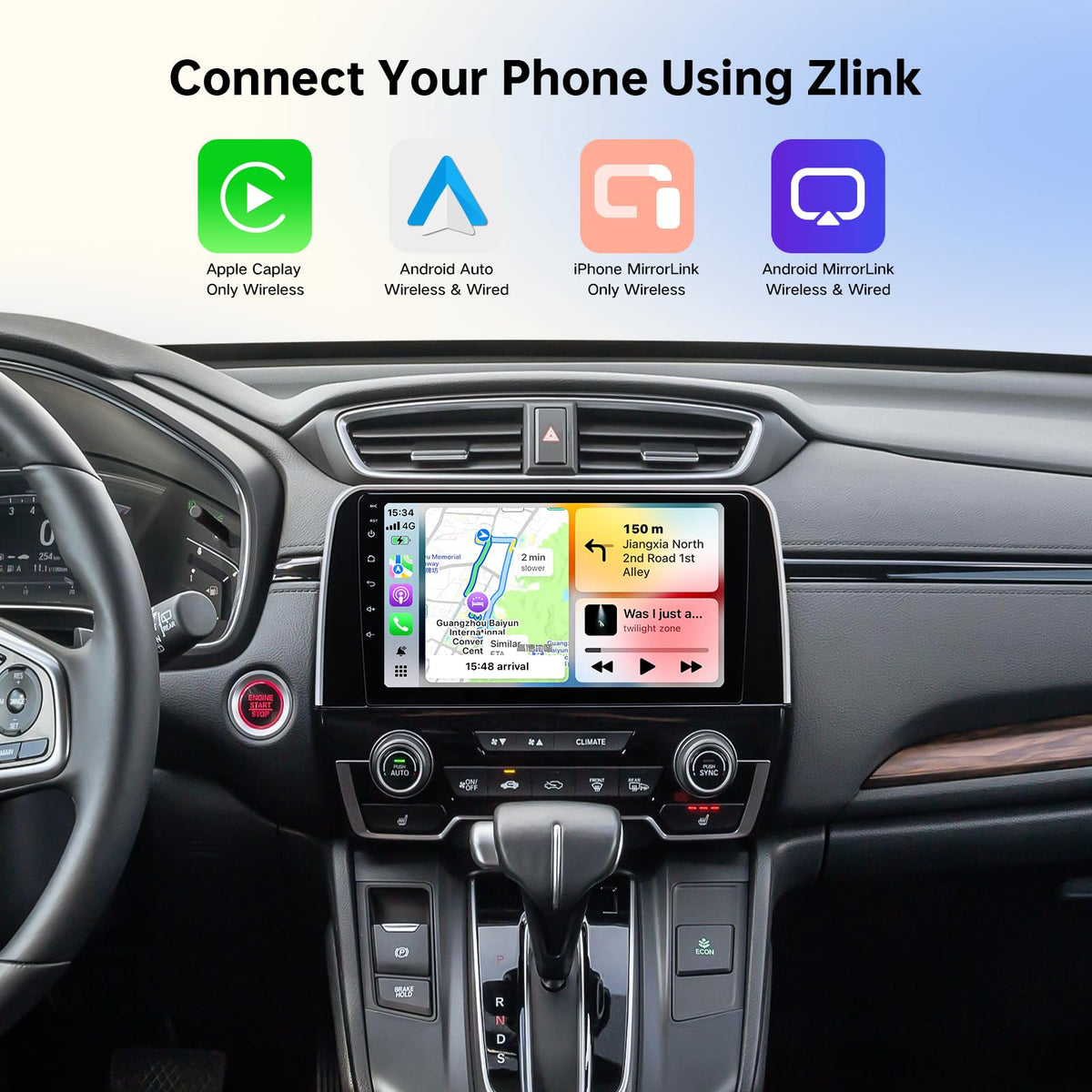 6GB+128GB Android 13 Car Radio for Honda CRV 2017-2022 Without Amplifier, 9'' HD Head Unit with Carplay & Android Auto, Mirror Link, GPS Navigation, SWC, Bluetooth 5.0,Right Camera (CAN024-R)