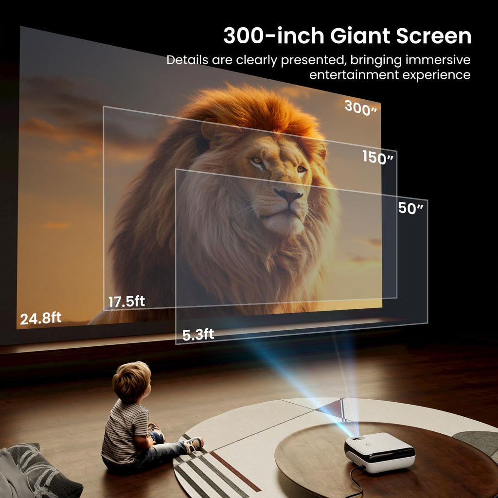 Official Licensed Google TV - HAPPRUN Native 1080P Bluetooth Projector