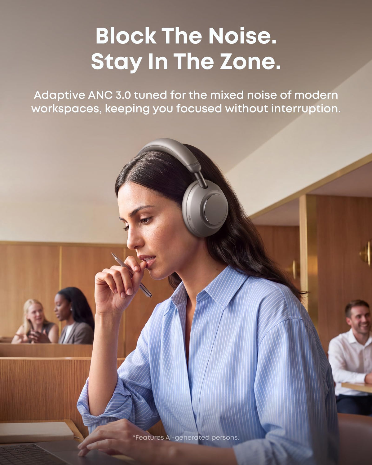 Anker soundcore Space 2 Pro ANC Over-Ear Headphones, Crystal Clear Call
