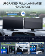 11'' Wireless CarPlay Screen with 4K Dash Cam, HD Touchscreen
