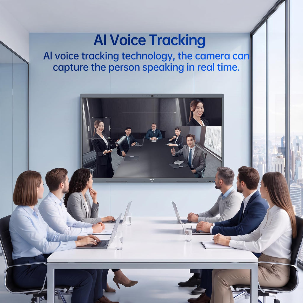 JAV 65 Inch Smart Board Pro, Google EDLA Certified 4K UHD Interactive Whiteboard for Classroom Home Office, Android 14, 8GB+128GB, 48MP AI Camera, Wi-Fi & Bluetooth