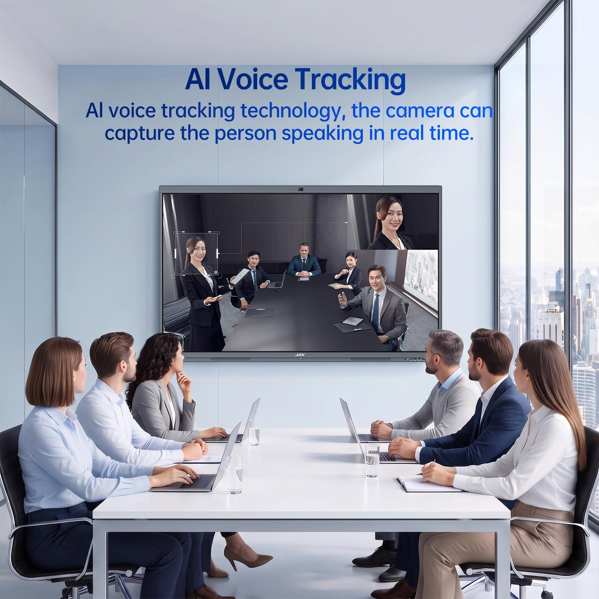 JAV 65 Inch Smart Board Pro, Google EDLA Certified 4K UHD Interactive Whiteboard for Classroom Home Office, Android 14, 8GB+128GB, 48MP AI Camera, Wi-Fi & Bluetooth