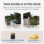 aosu D1 Max, 4K 8MP Solar Security Camera Wireless Outdoor, 2-Pack