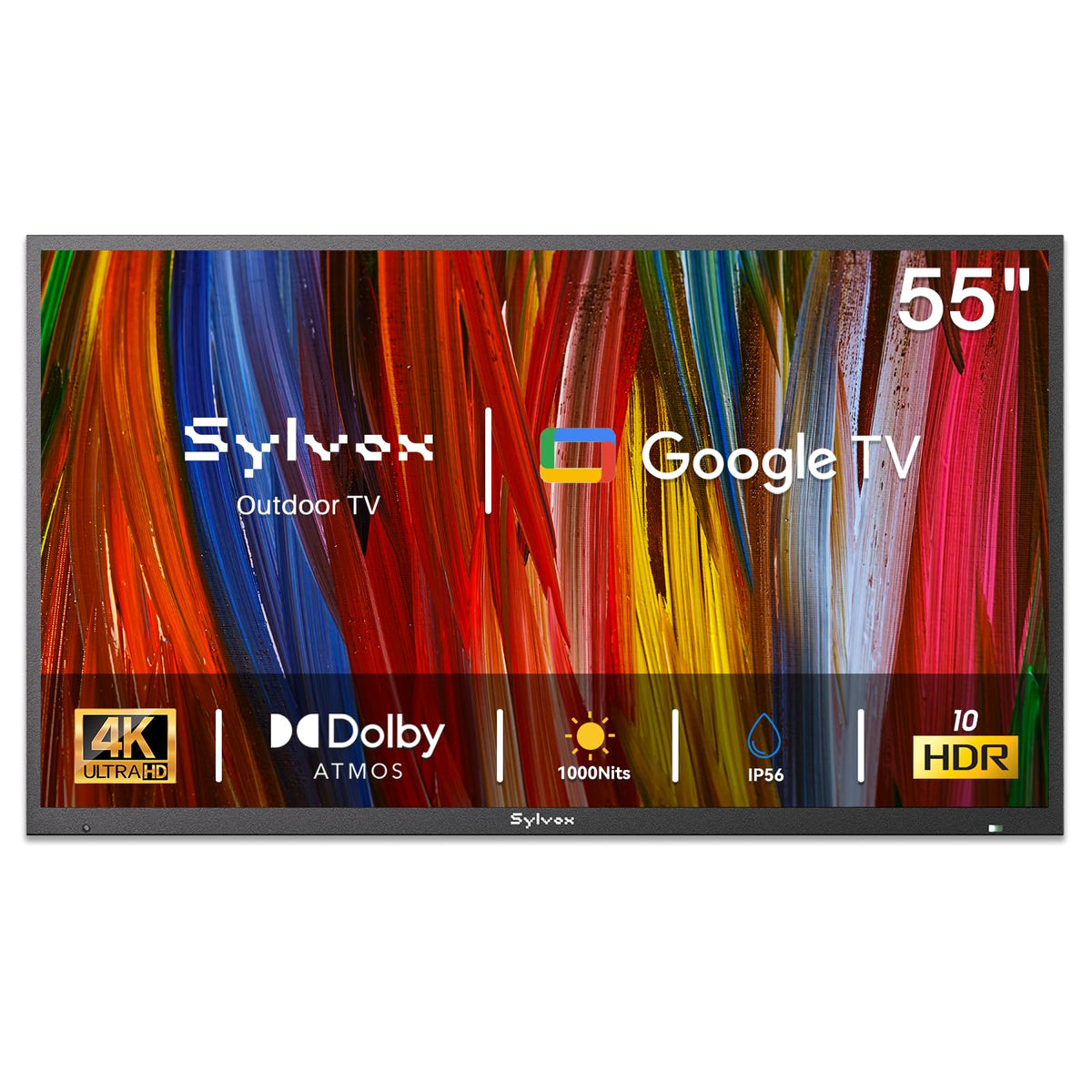SYLVOX Outdoor TV, 55 inch 4K Smart Outdoor Television, IP56 Waterproof