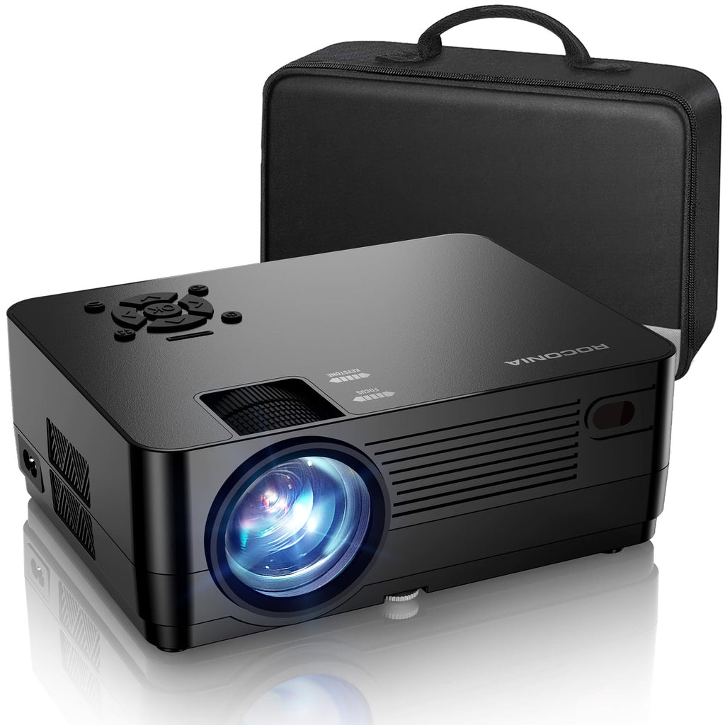 5G WiFi Bluetooth Native 1080 Projector, Full HD Movie Projector, 300" Display Support 4k Home Theater, Compatible with iOS/Android/XBox/PS4/TV Stick/HDMI/USB (White)