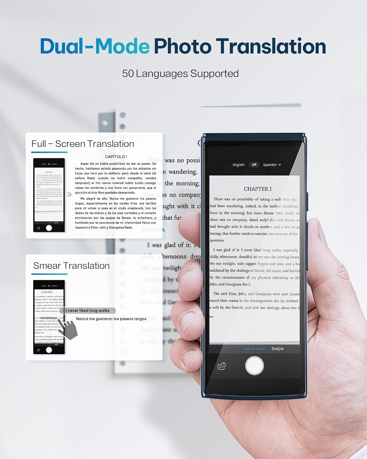 iFLYTEK AI Language Translator Device, Real-Time Two-Way Voice Translator