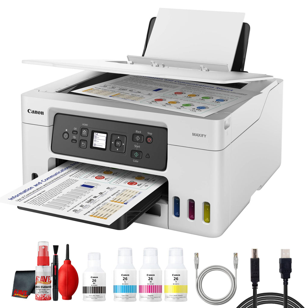 Canon MAXIFY GX3020 MegaTank MFP Color Printer (5777C002) Bundle