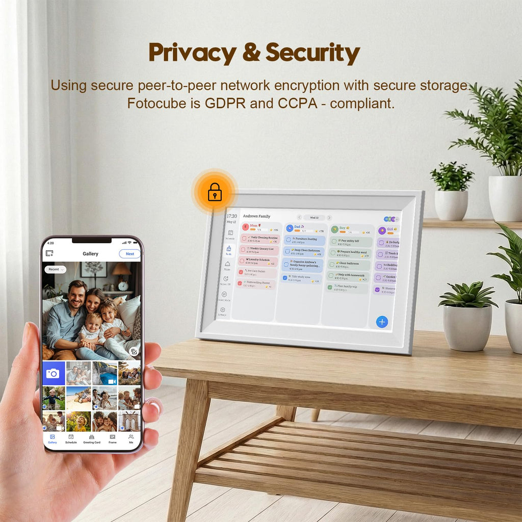 15.6" Large Digital Calendar with IPS Touch Screen - Smart Electronic Calendar & Planner, Sync & Custom Alerts, Ideal Home Office Management Tool