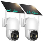 LIWAN Cellular Security Camera Outdoor 2 Pack, 4G and Wi-Fi Dual Mode, 4MP