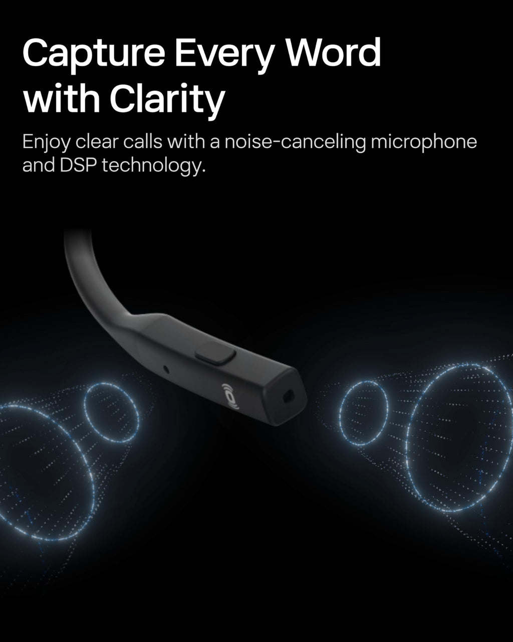 SHOKZ OpenComm2 Open-Ear Bluetooth Headset, Noise-Canceling Mic