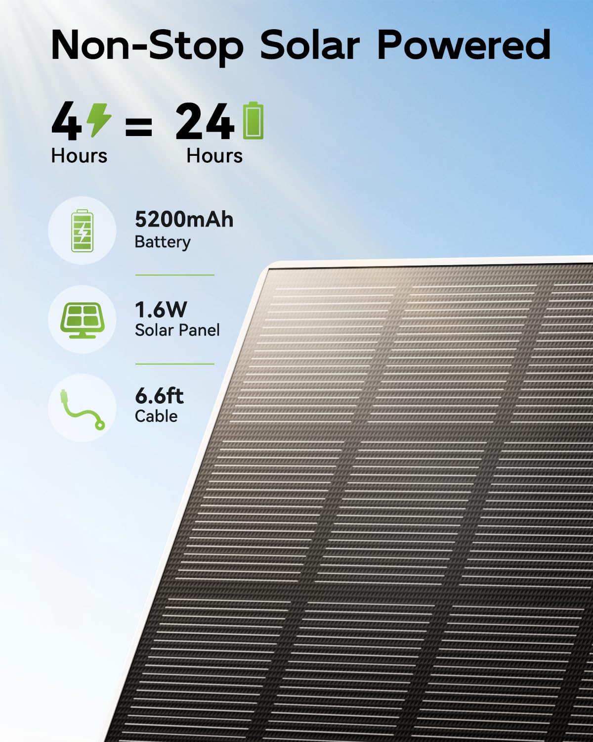 2K Solar Security Cameras Wireless Outdoor System, No Subscription