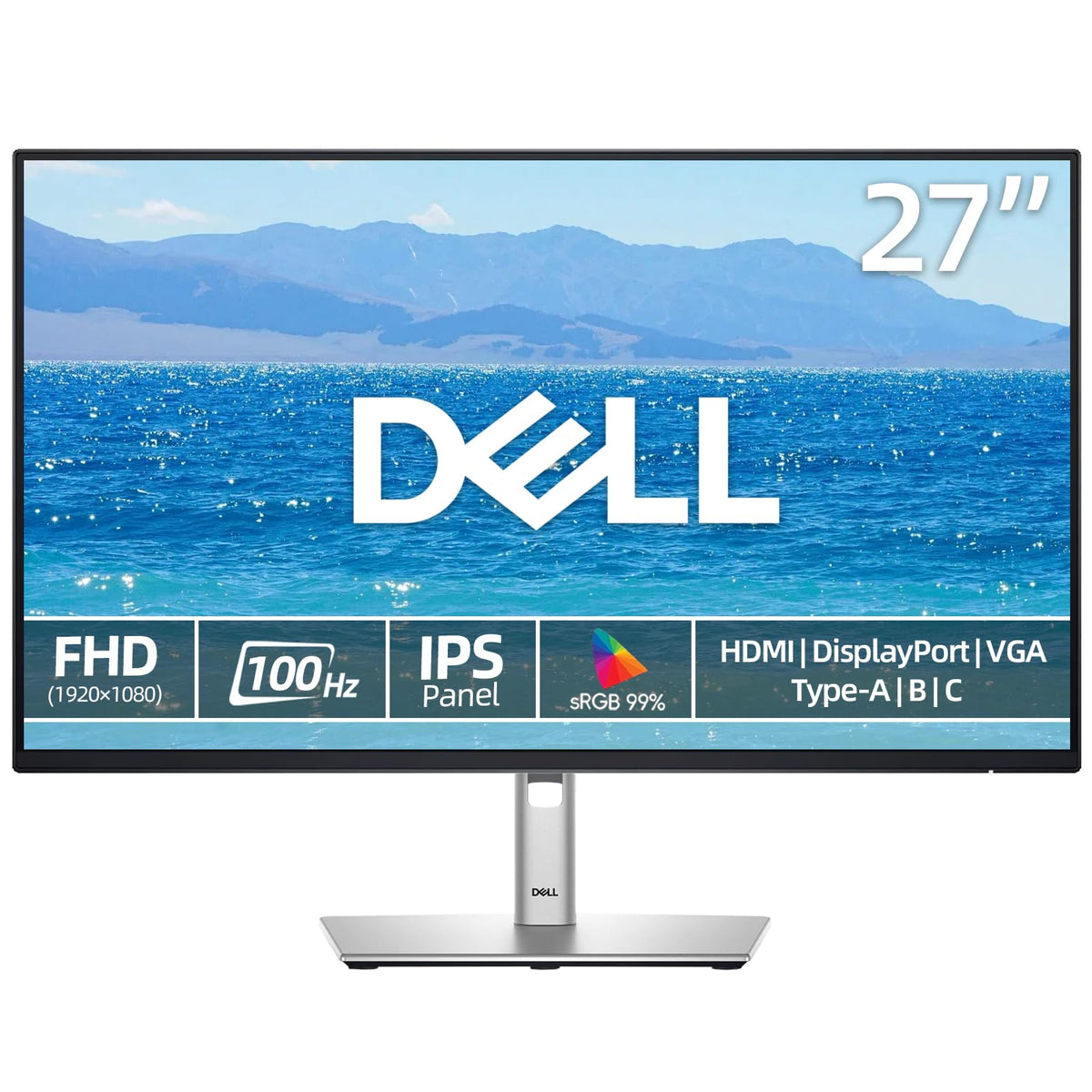 Dell 24 inch Monitor, FHD (1920 x 1080), IPS Display, 144Hz Refresh Rate, AMD FreeSync, 1ms MPRT, Anti-Glare Screen, for Home Office & Gaming, 2 X HDMI 1.4, Ultra-Thin Bezel, VESA, Tilt Adjustable