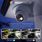 AMLINK 2-Pack 4K/8MP Security AI IP PoE Camera, Human/Vehicle Detection, NDAA Compliant, Indoor Outdoor Surveillance Turret, 2-Way Audio, Support 256GB MicroSD, Deterrent, 2PACK-AL8M-T8198EW