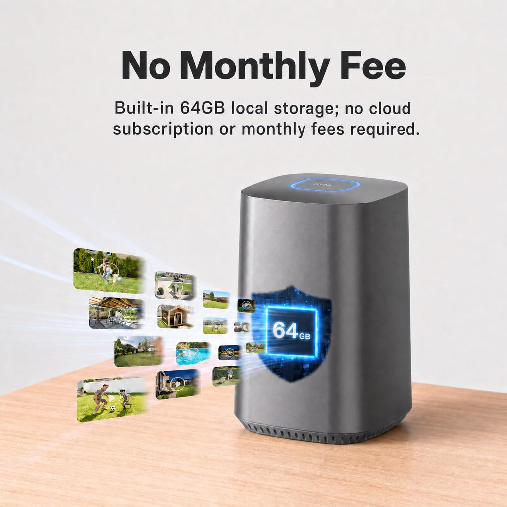 SEHMUA Security Cameras Wireless Outdoor Kit, No Monthly Fee, Local Storage