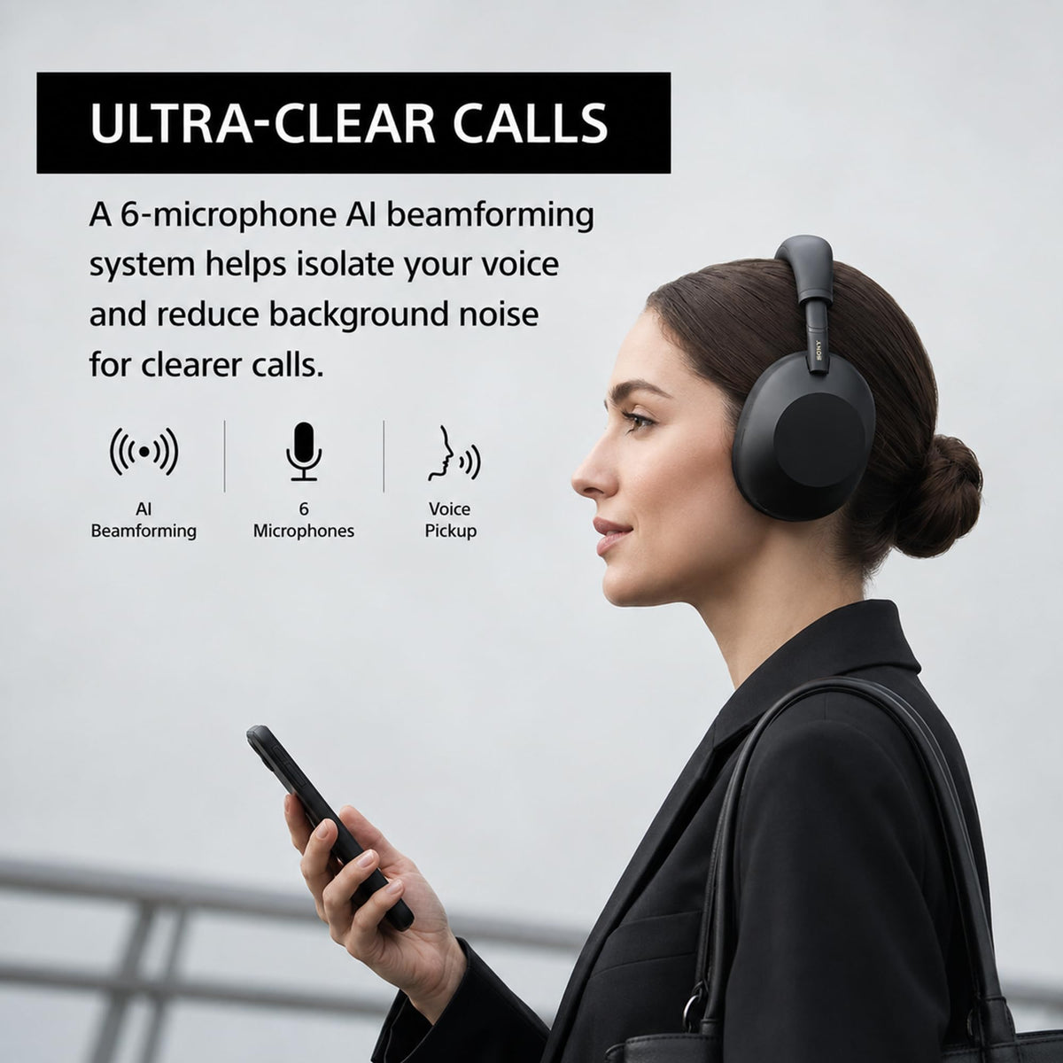 Sony WH-1000XM6 The Best Noise Canceling Wireless Headphones, HD NC Processor QN3, 12 Microphones, Adaptive NC Optimizer, Mastered by Engineers, Studio-Quality, 30-Hour Battery with Deco Guide Bundle